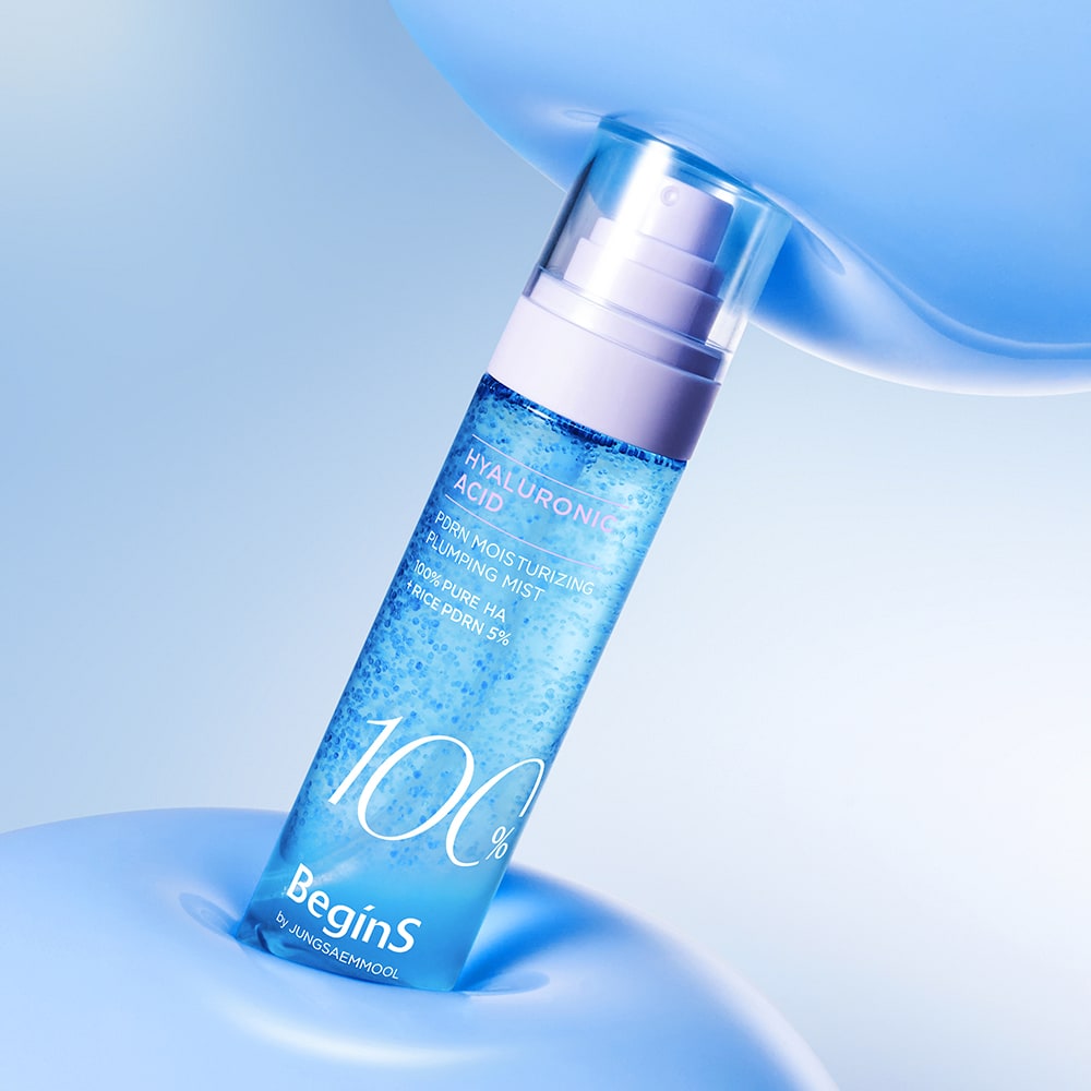 BeginS Blue Hydrangea Hyaluronic Acid 100 PDRN Moisturizing Plumping Mist