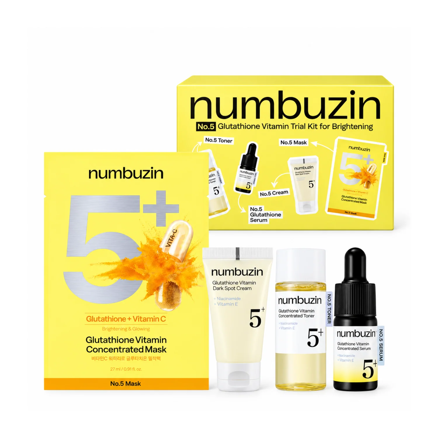 No.5 Trial Kit for Hyperpigmentation (30ml+10ml+15ml+27ml)